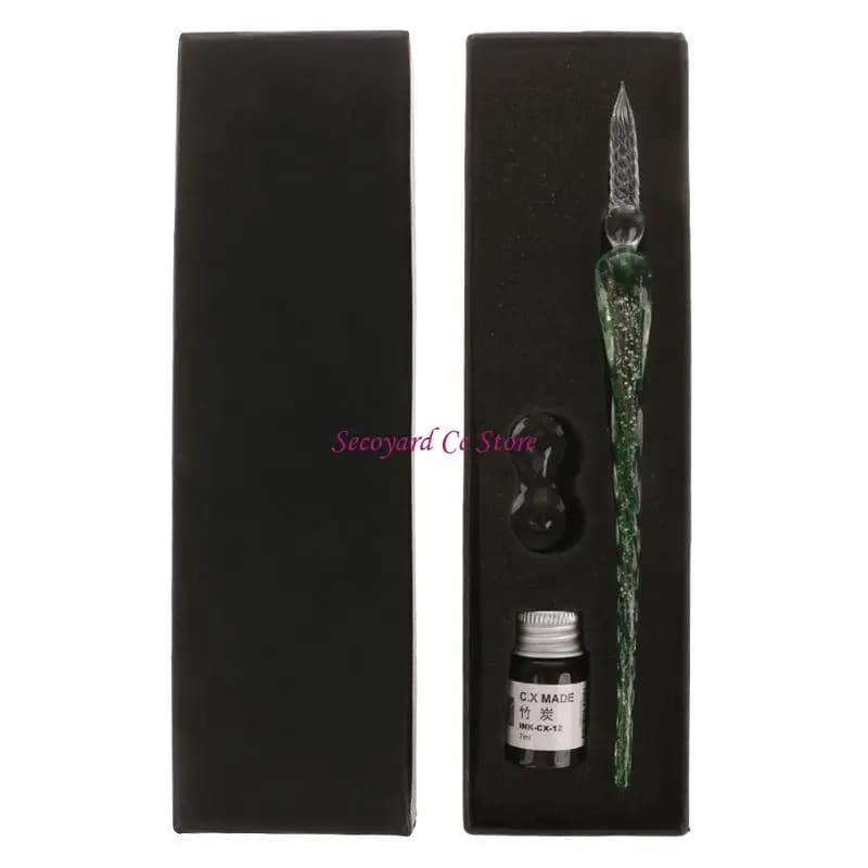 N3UC Luminous Glass Dip Fountain Pen Business Gift Office Supplies Call
