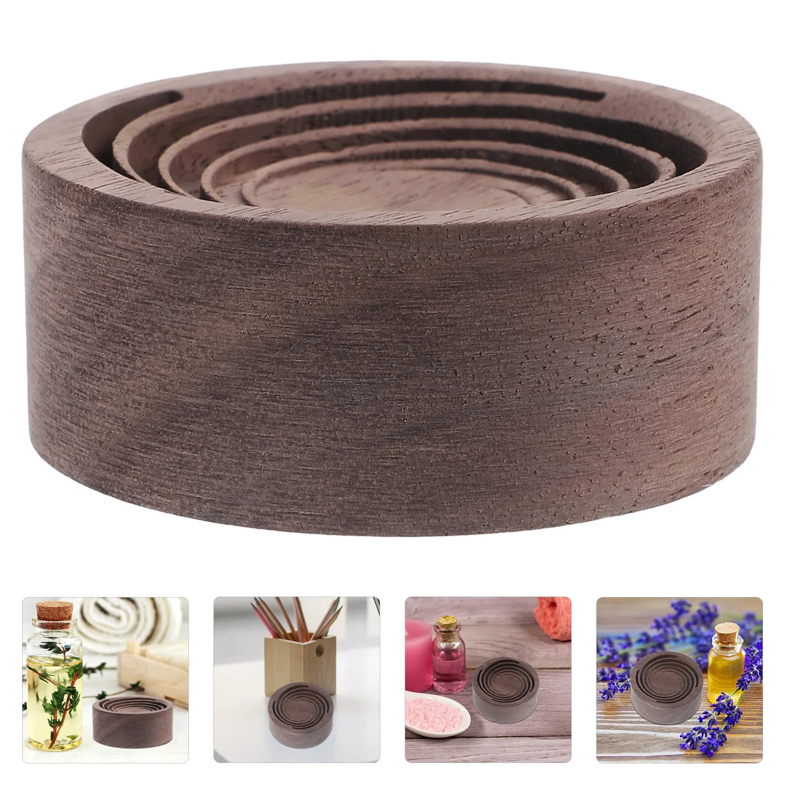 Natural Wood Essential Oil Diffuser Aromatherapy Diffuser for Car Coffee Shop Household Office Meditation Room Elegant
