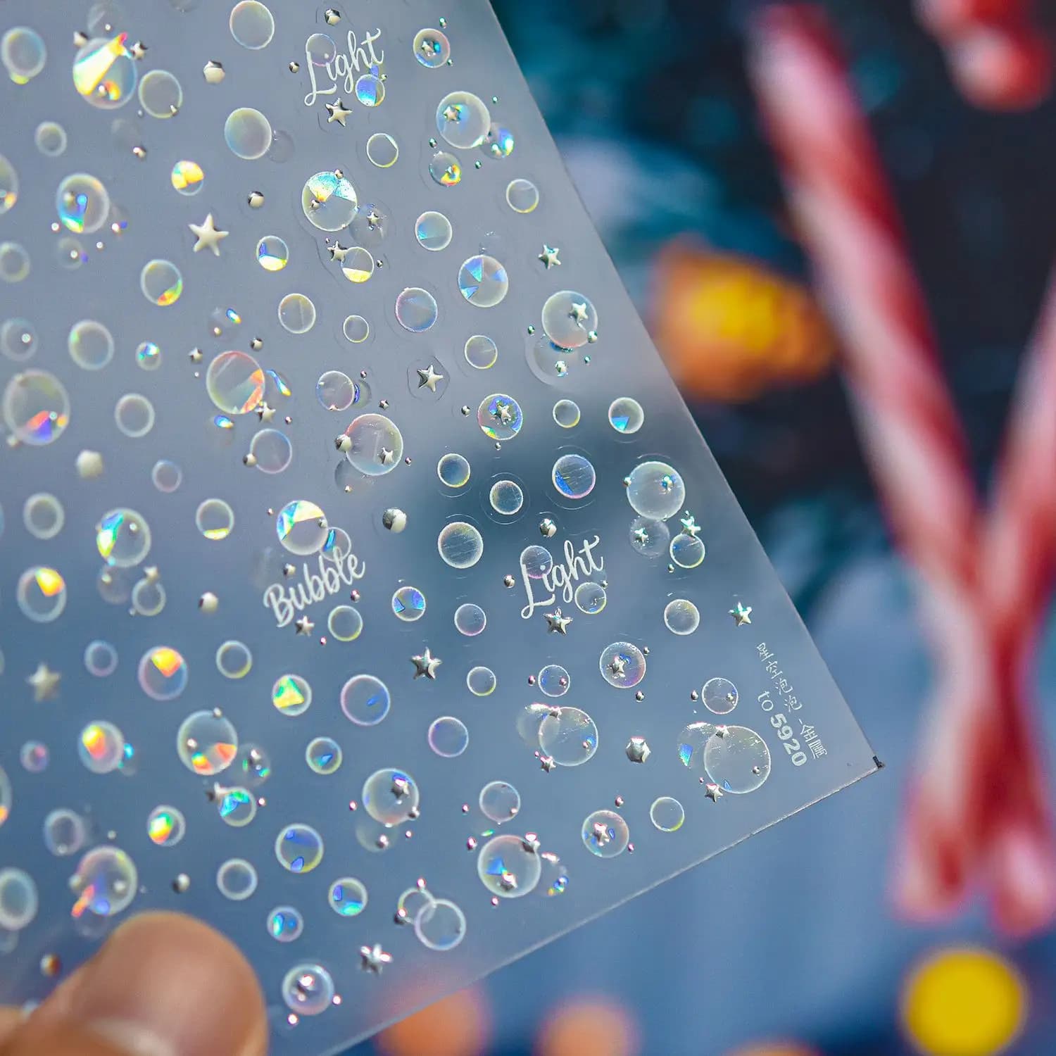 Dreamy Bubble Nail Decorations Sticker 5D Shell Light Bubble Design Self adhesive Stickers For DIY 3D Summer Manicure Art Decals