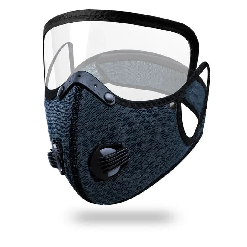 Nuova maschera da ciclismo con occhiali da filtro Maschera antipolvere Sport Lavabile Riutilizzabile Maschera per uomo Bandana Filtri a carbone attivo