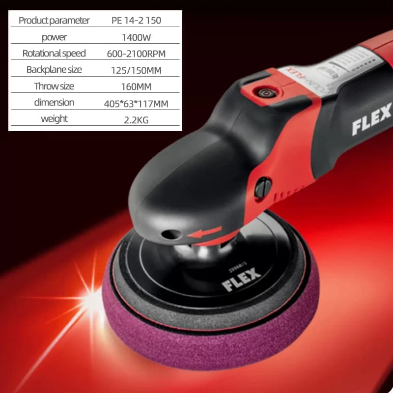 Lucidatrice per Auto FLEX PE14-2-150 1400W 6 Pollici 150mm per Graffi Profondi 220V Originale Importato dalla Germania