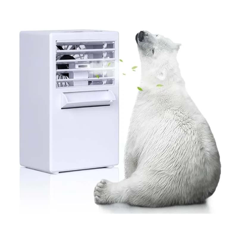 Mini ventilatore portatile per condizionatore d'aria, purificatore umidificatore per nebulizzazione da tavolo 3 in 1 per ufficio, appartamento, dormitorio,