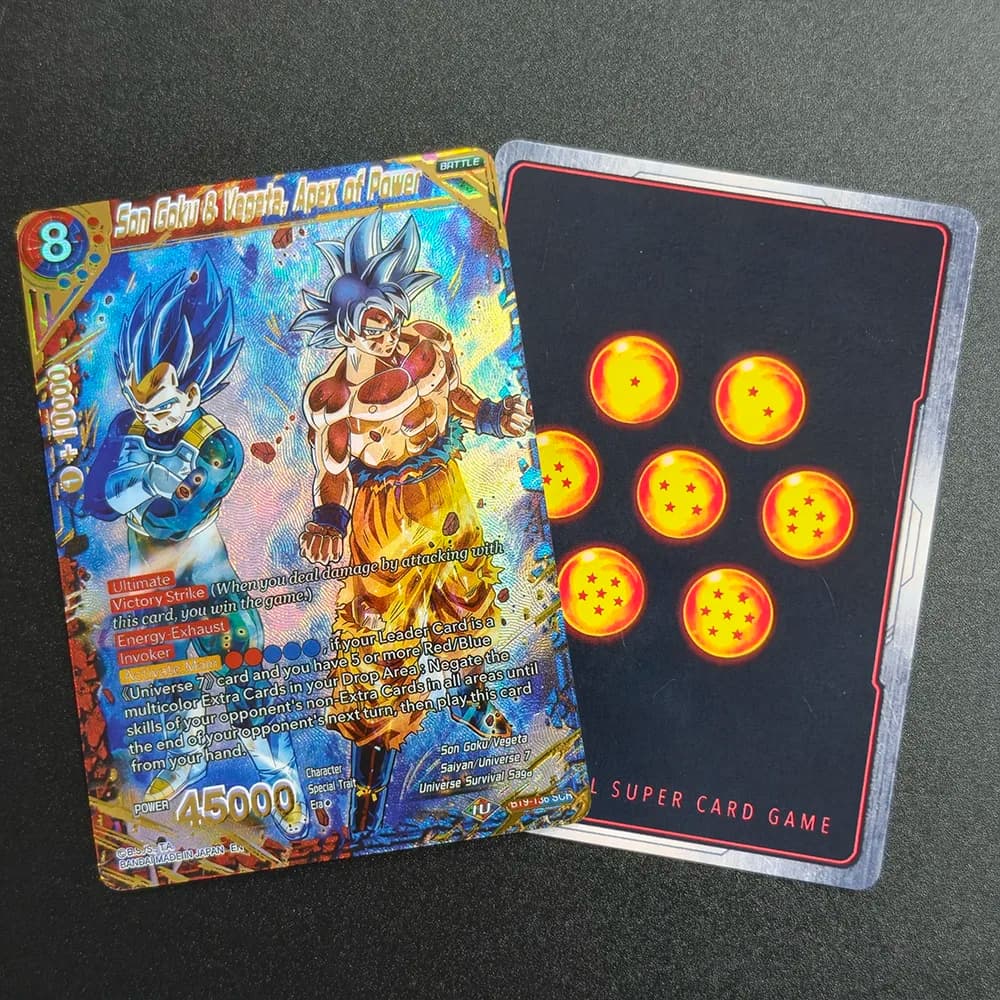 Proxy Dragon Ball Super Masters BT9 Son Goku & Vegeta Apex of Power Universal Onslaught BT9-136 Collection Game Anime Card