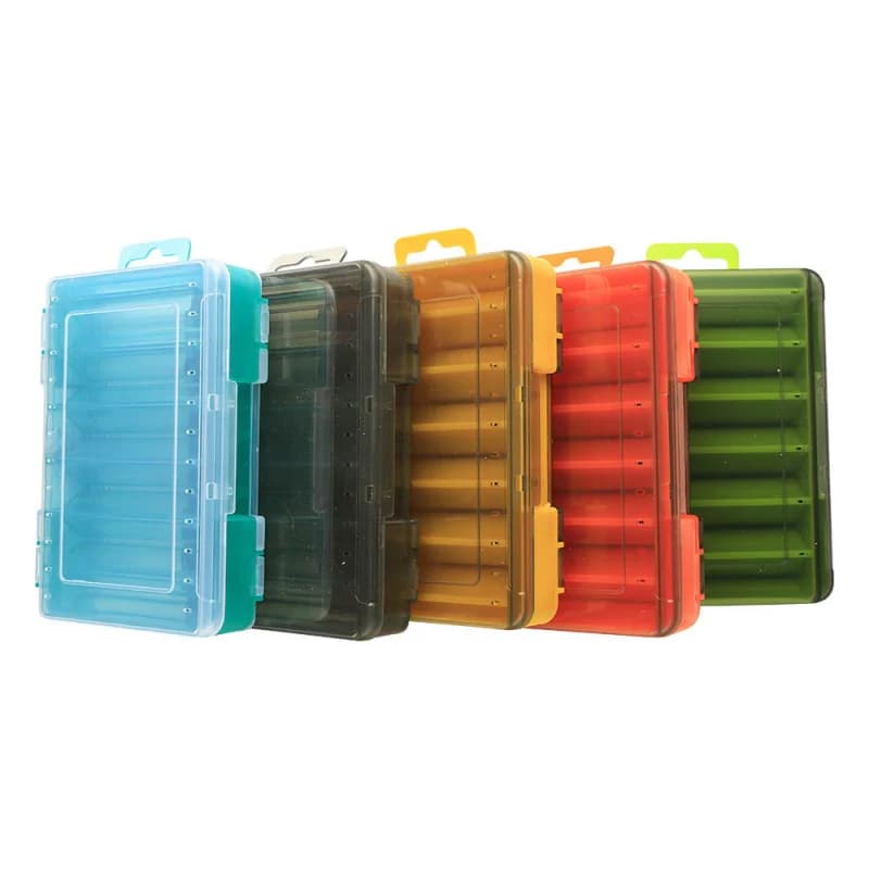Double-Sided Double-Layer Hard Bait Box Lure Nano Pencil Fishing Tackle Storage Case