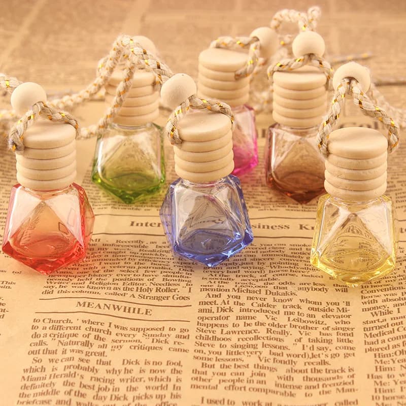 8ml perfume bottle for car in glass empty essential oil polymer clay container hanging deodorant for environments fragrance pendant