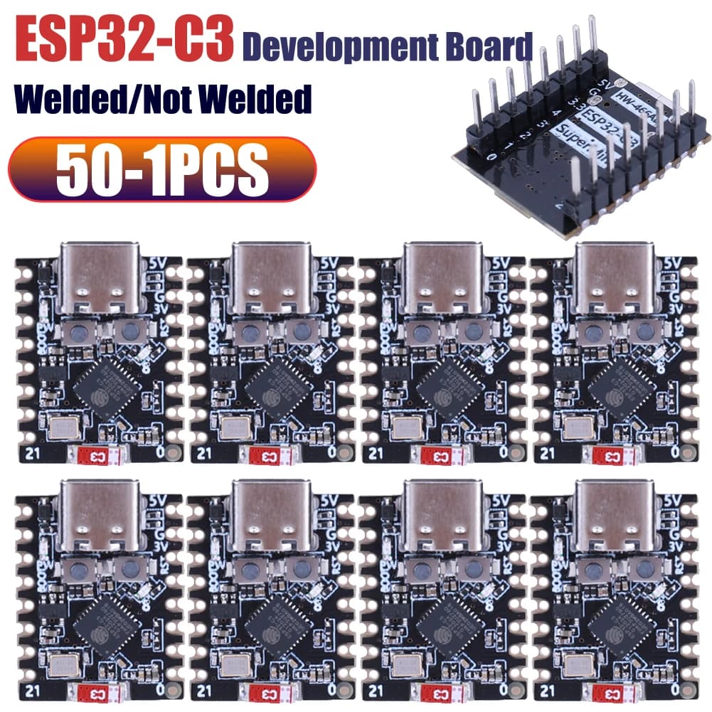 50-1PCS ESP32-C3 Development card SuperMini WiFi Compatible card Bluetooth Development card SuperMini for Arduino ESP32 C3