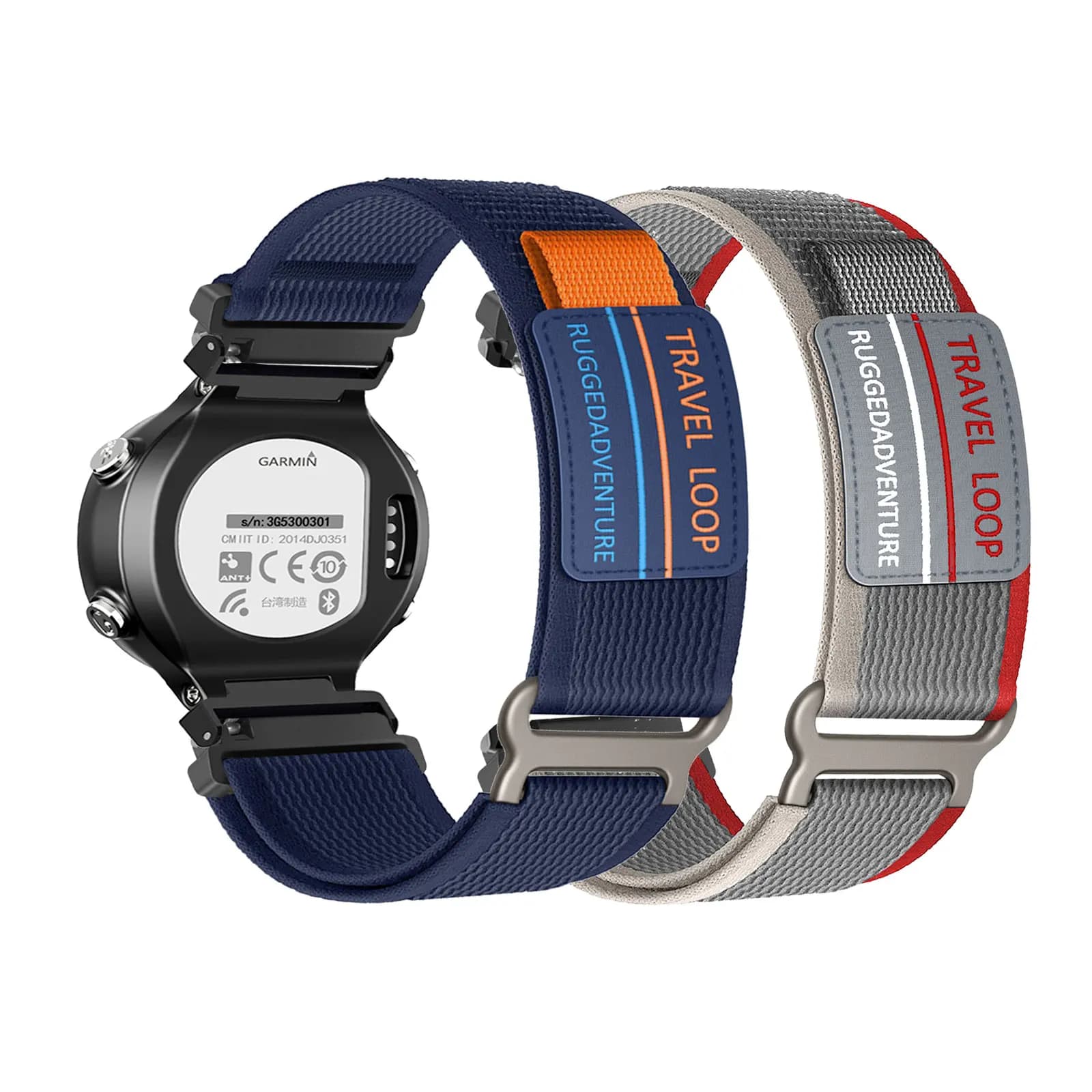 2 cinturini in nylon con velcro per Garmin Forerunner 235/230/220/620/630/735XT, cinturino per uomo e donna