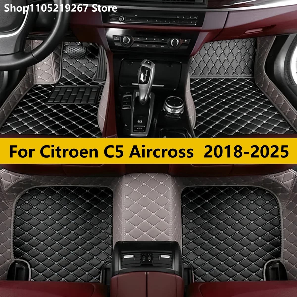 Custom Car Floor Mats Fit For Citroen C5 Aircross 2018 2019 2020 2021 2022 2023 2024 2025 Auto Accessories Car Carpets Full Set