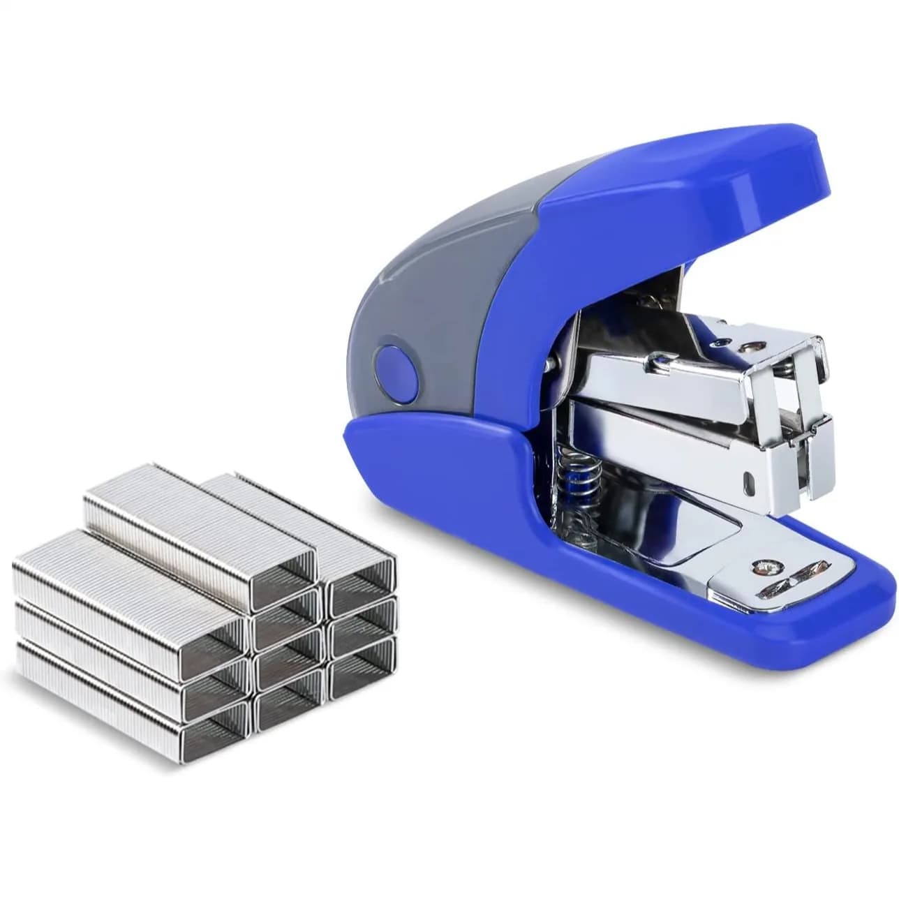 Set Mini Cucitrice con Capacità di 20 Fogli, Rimuovi Graffette Integrato e Contenitore per Graffette, Include 1000 Graffette per Ufficio e Scuola