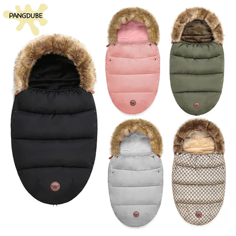 PANGDUBE universal sleeping bag for children thick winter bust for babies sleeping bag for stroller sleeping bags for babies 0 ~ 12 months