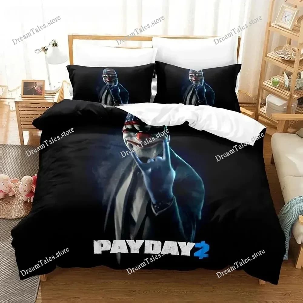 Set di Biancheria da Letto Game Payday, Singolo, Matrimoniale, Queen, King Size, Set per Camera da Letto Adulti e Ragazzi, Copripiumino Hip Hop Clown Anime Bed963