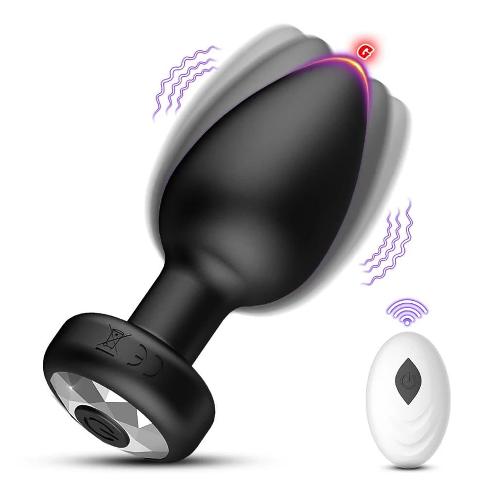 Vibratore anale Telecomando senza fili Vagina Butt Plug Uomini Massaggiatore della prostata Masturbatore femminile per giocattoli adulti del sesso Donne Uomini Gay