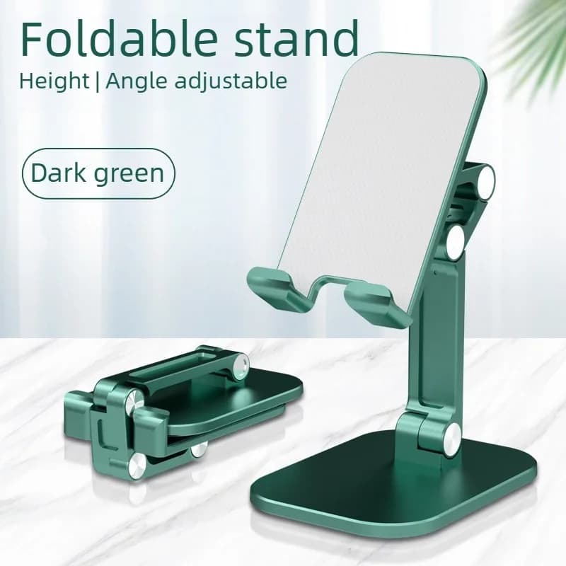 Supporto Flessibile da Tavolo per iPhone, iPad e Tablet, Regolabile a Tre Sezioni, Pieghevole per Scrivania, Porta Cellulare e Smartphone