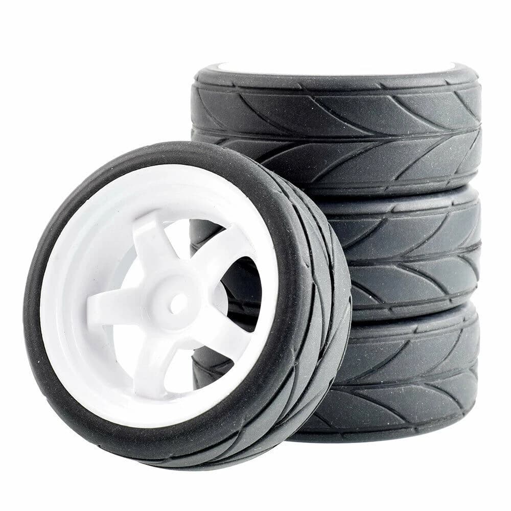 Pneumatici da corsa RC 1/10 63mm Freccia Battistrada ad alto impugnatura per auto elettrica/Nitro su strada 12mm esagonale 4 pezzi Set