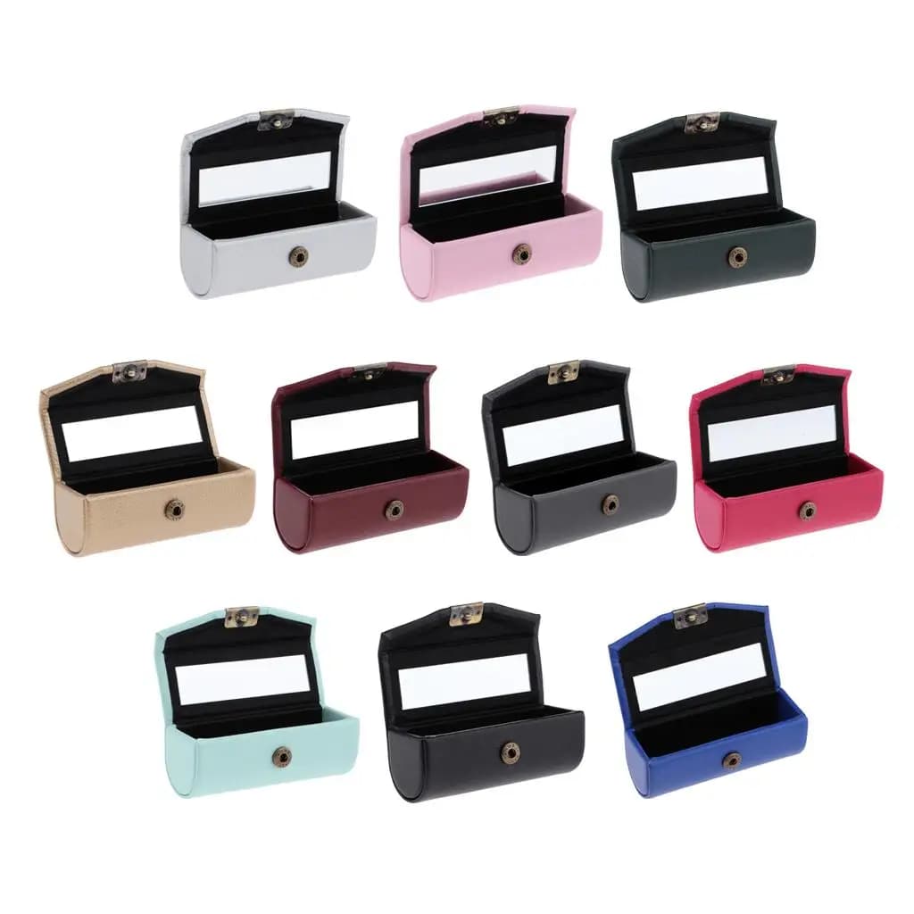 Tasca per borsa a specchio con custodia per rossetto in pelle