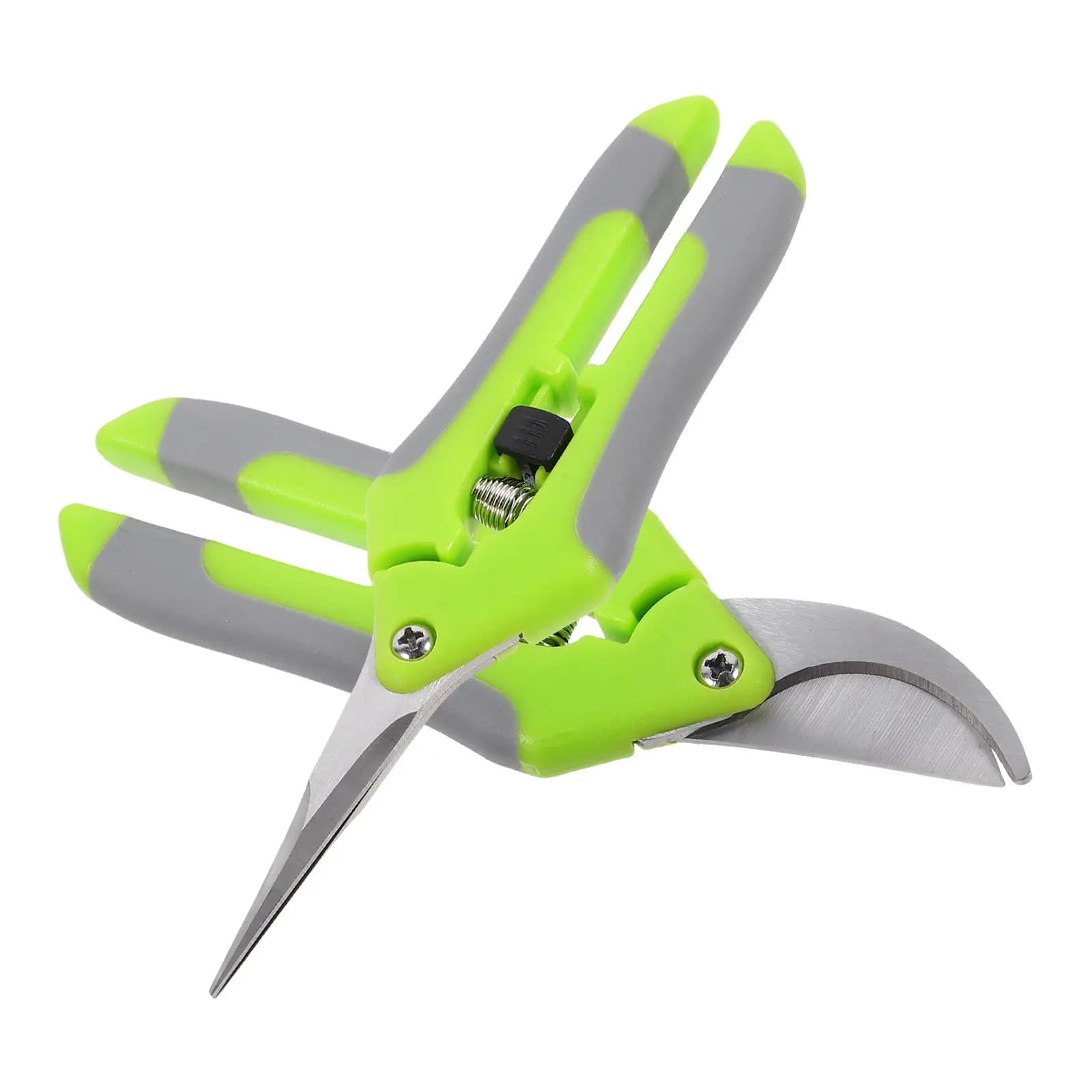 Set of 2 Gardening Scissors in Steel, Light with Anti-slip Handle for Flowers and Bonsai