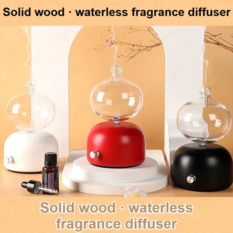Diffusore per aromaterapia senza acqua in legno massello, deodorante per ambienti, decorazione silenziosa per macchina per aromaterapia con olio essenziale puro