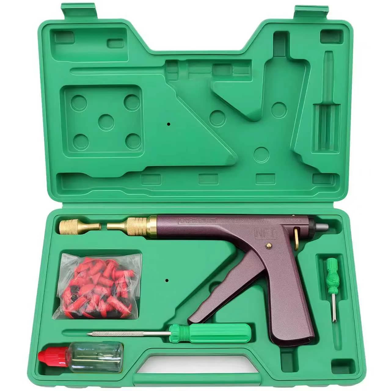 Kit di perdite d'aria per riparazione pneumatici tubeless per bici da auto, tappo per foratura, garage, moto, pistola per riparazione pneumatici sottovuoto, kit di perdite d'aria per blocchi di pneumatici per auto