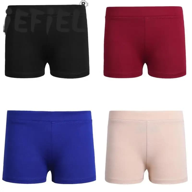 Bambini ragazza elastico in vita pantaloncini sportivi Boy-cut Bottoms danza classica ginnastica Yoga allenamento Fitness Leggings Dancewear Activewear