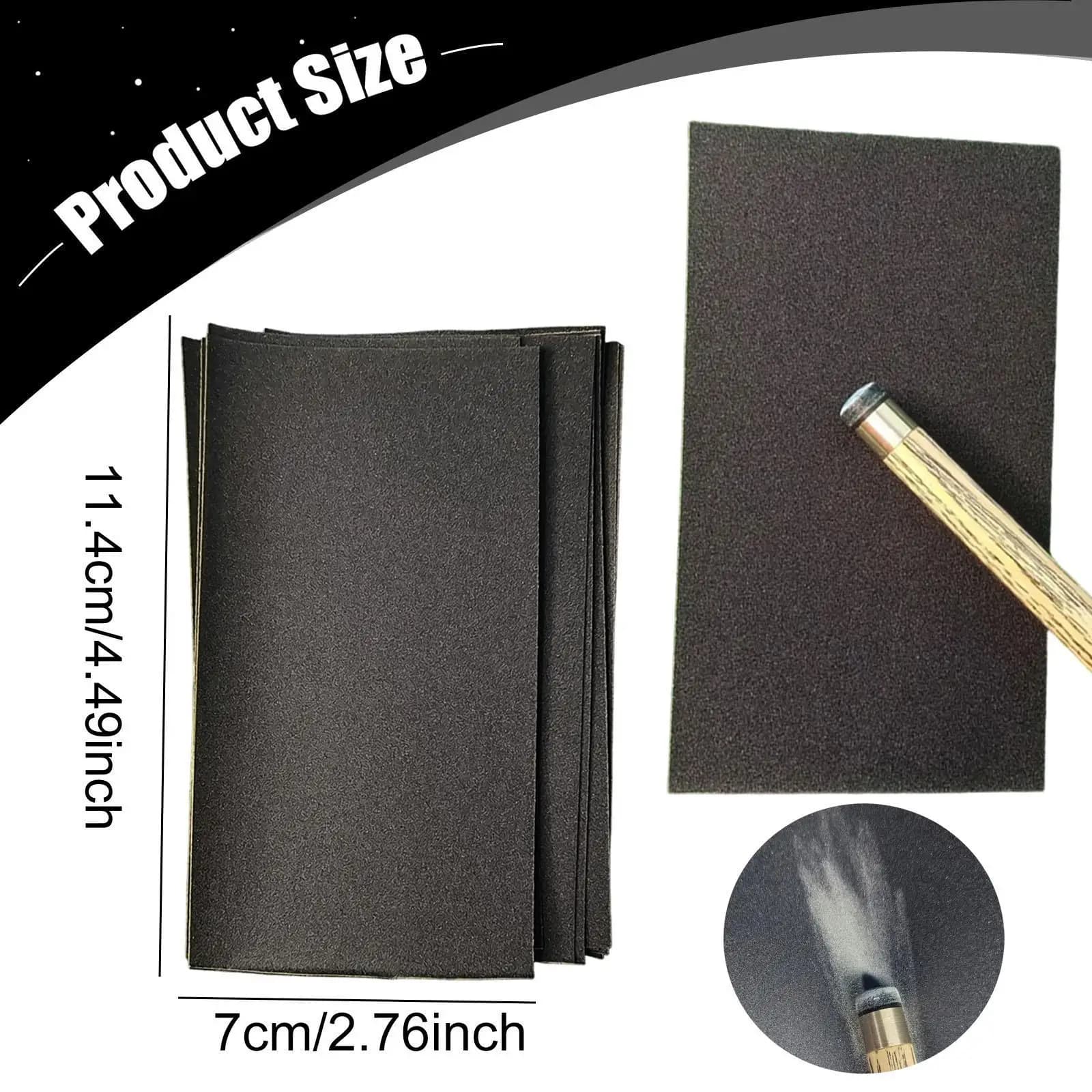 Strumenti per la Pulizia delle Stecche da Biliardo, Carte Abrasive, Lucidatore Portatile per Riparazione e Manutenzione delle Punte delle Stecche