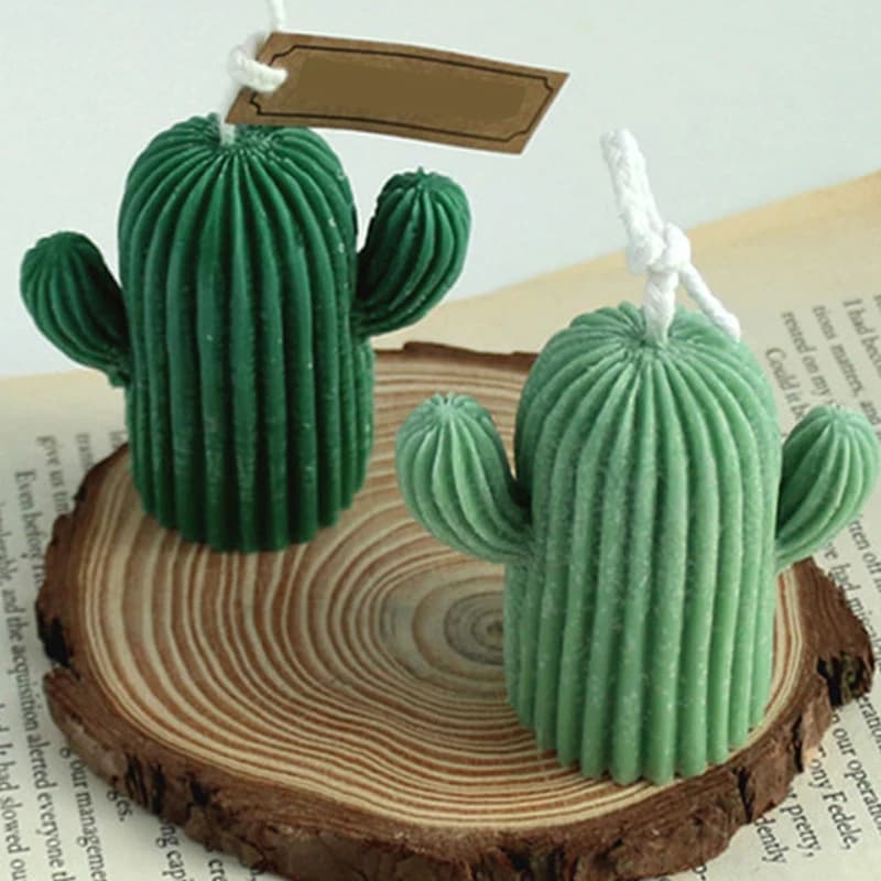 Stampo per colata in resina siliconica per la decorazione di candele di cactus; stampo in silicone