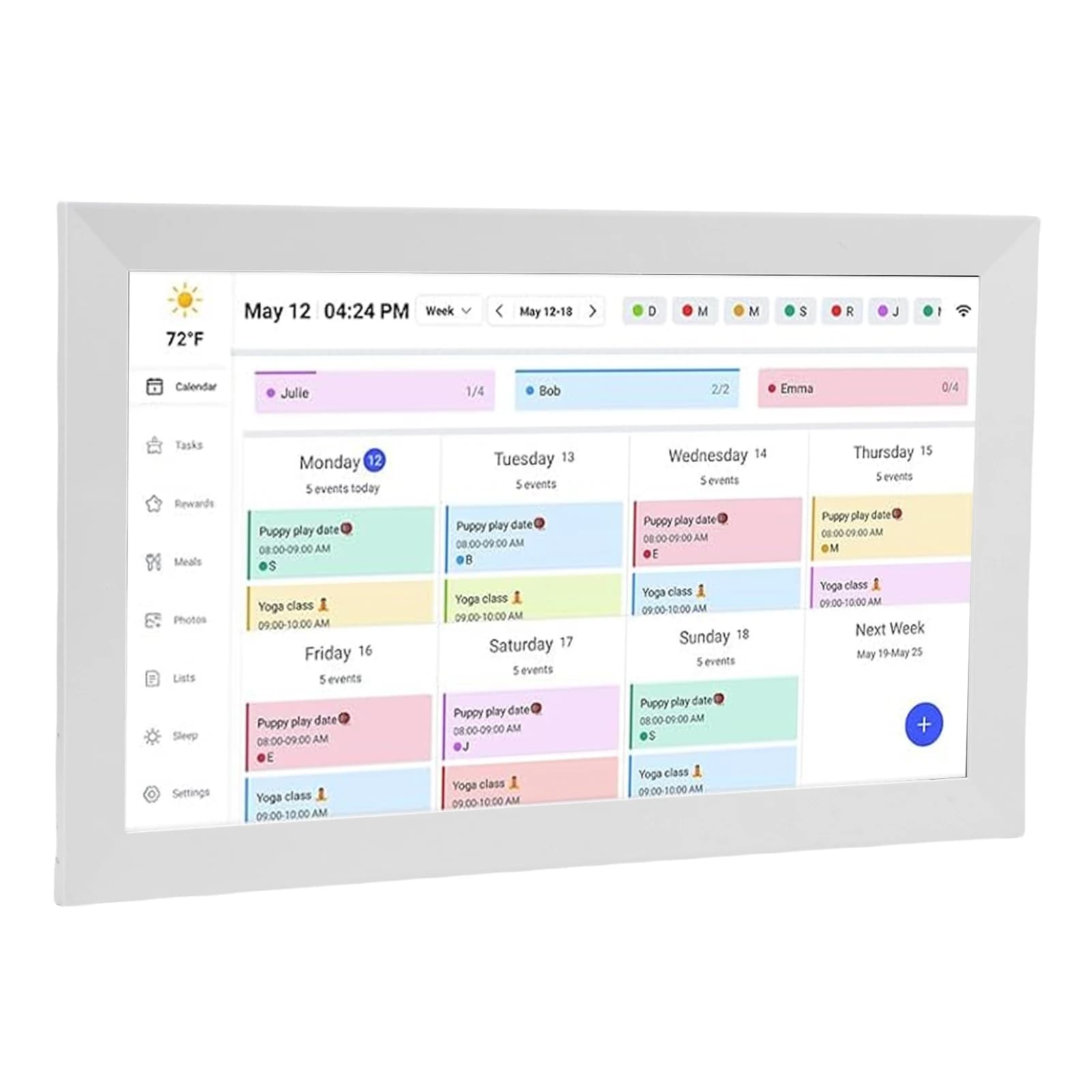 Cornice Digitale Interattiva con Calendario Digitale Smart WiFi da 15,6 Pollici con Touchscreen e App per la Famiglia