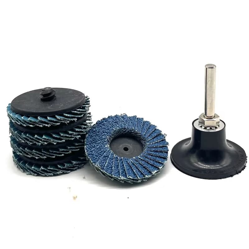 5 Pz 2 pollici Roll Lock Cambio Rapido Dischi Lamellari per Die Grinder Zirconia Piatto 40/60/80/120 Grana Mole Disco Abrasivo