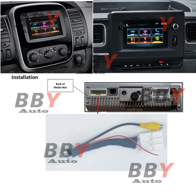 REVERSE CAMERA ADAPTER CABLE FOR RENAULT MEDIA CAPTUR CLIO KANGOO MASTER MEGANE TRAFIC TWINGO Rear Camera Retention leads