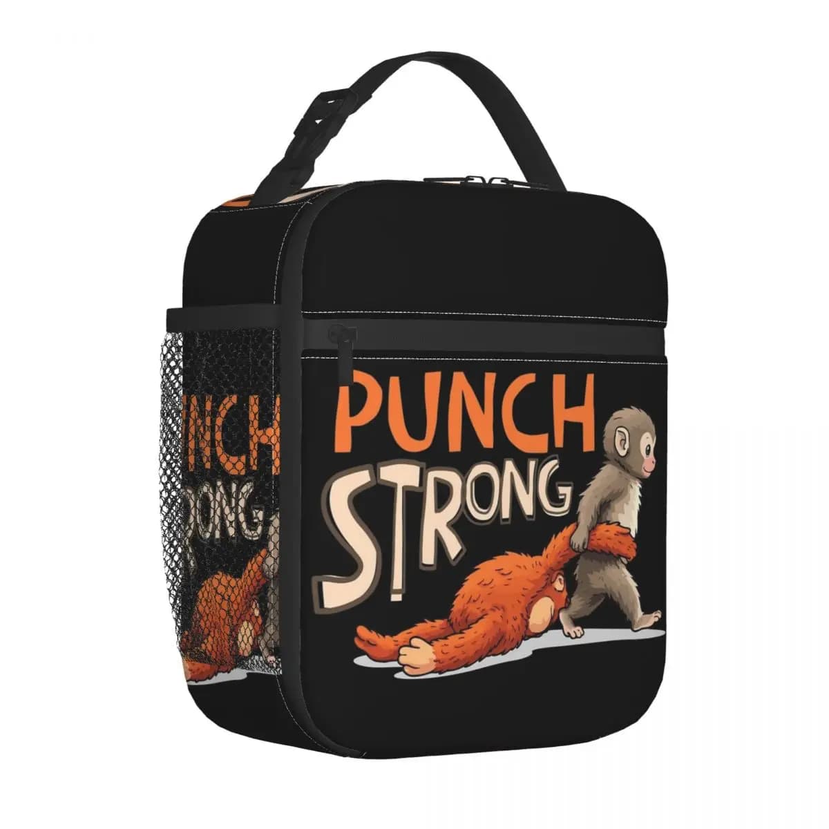 Borsa termica per il pranzo Baby Monkey Punch, borsa termica portatile per alimenti, contenitore termico per viaggi