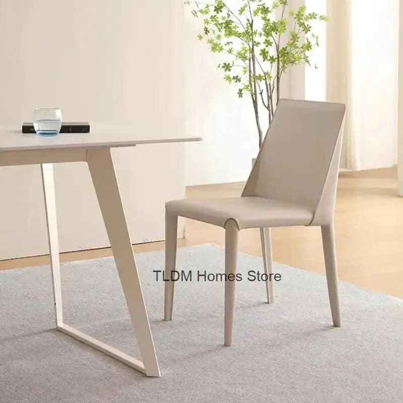 Sedia da Pranzo Elegante in Metallo Contemporaneo, Sedia Unica per Gaming e Ufficio, Arredamento Trendy per la Casa