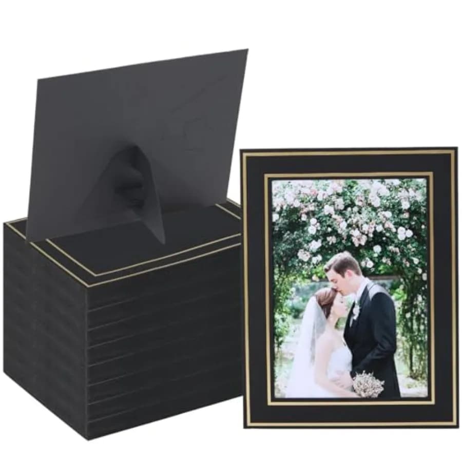 Cornici in Carta con Cavalletto 5x7 Pollici, Cornici Fotografiche in Cartone, Confezione Multipla per Ringraziamento, Natale, Matrimoni