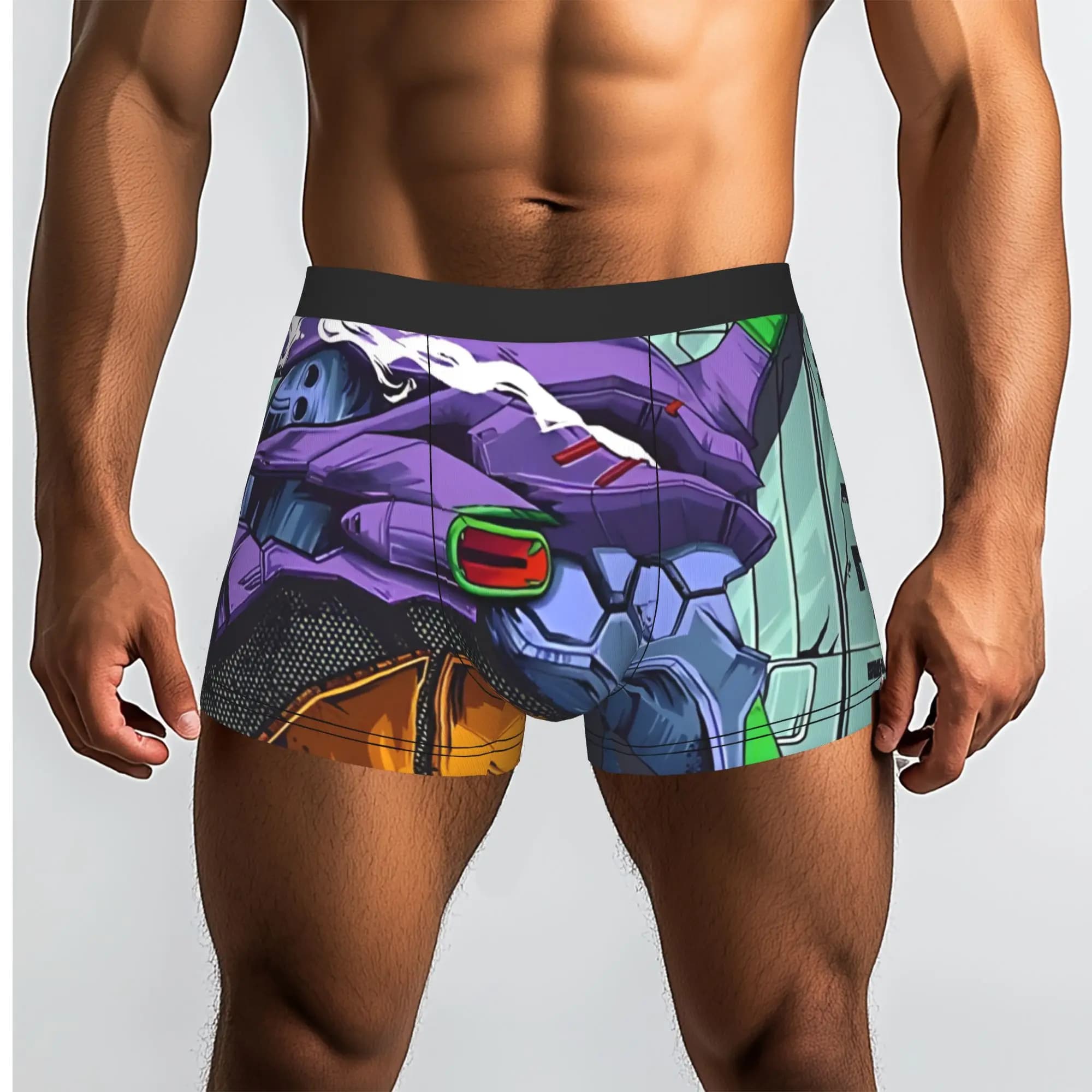 Evangelion EVA 01 Bandai EVA Underpants Mutandine traspiranti Intimo da uomo Pantaloncini comodi Boxer Briefs