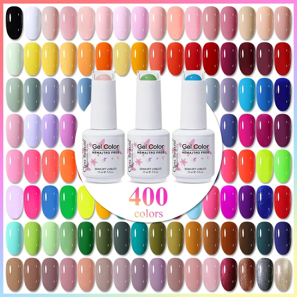 Clou Beaute 15ml HEMA TPO FREE Colore Gel Smalto per unghie Nude Rosa Rosso Verde Collezione Smalto per unghie Glitter Soak Off Gel UV LED