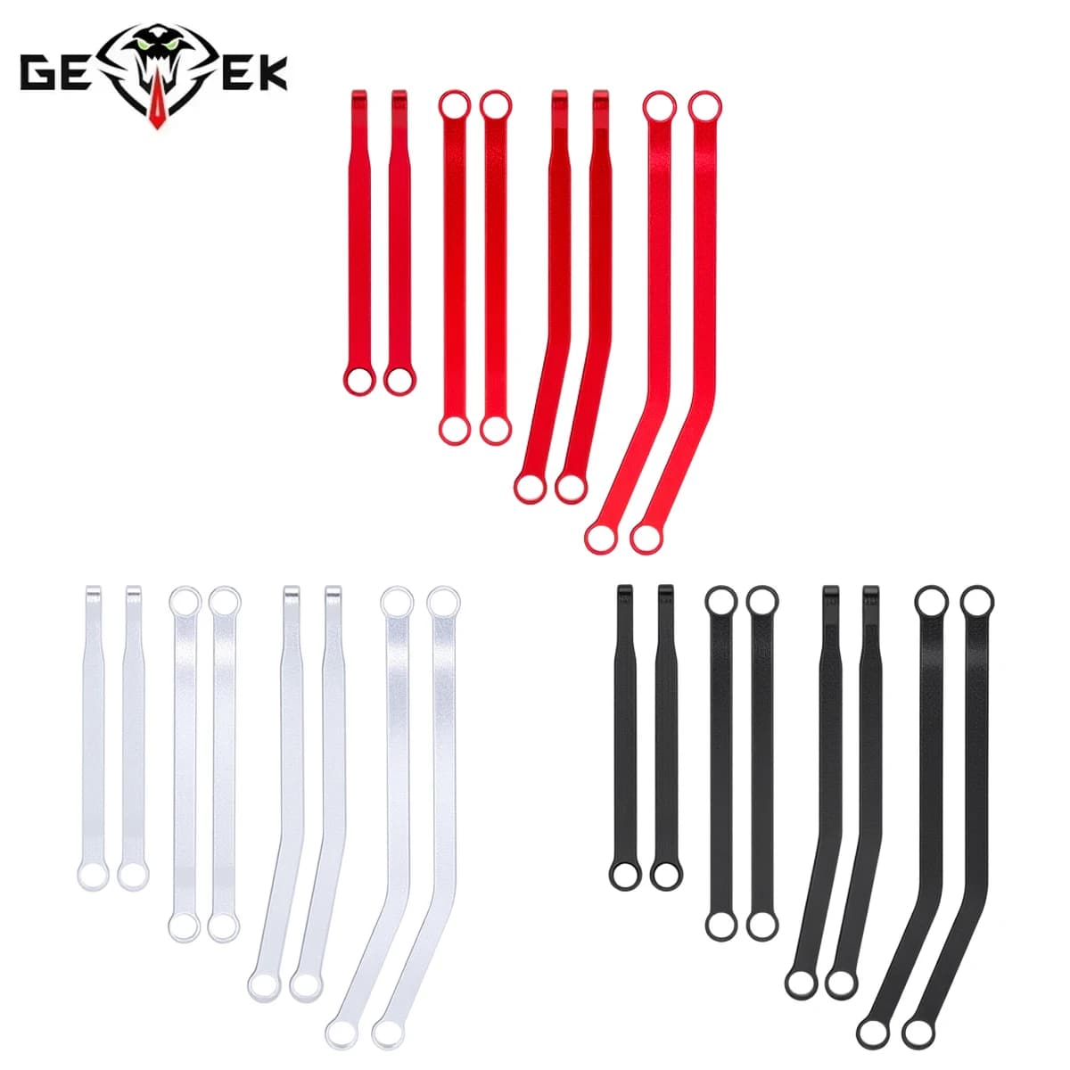 Set di Aste di Collegamento Anteriori e Posteriori in Alluminio ad Alta Distanza dal Suolo per Auto RC Crawler 1/30 AXIAL SCX30 Ford Bronco Jeep Wrangler JLU - Parti di Aggiornamento