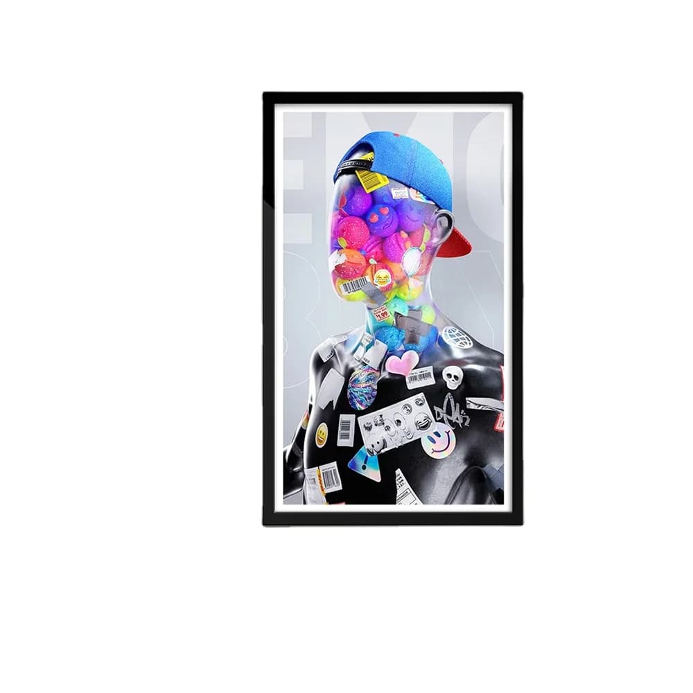 43Inch Wood Frame Digital Photo Frame With Wi-Fi Enabled Video Playback USB Support Touch Screen NFT Picture Display