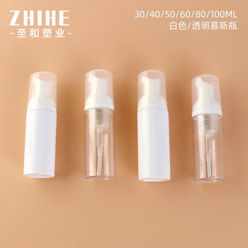 Flacone con pompa in schiuma da 30-100 ml, dispenser per mousse in PET per lavaggio viso e sapone per le mani, contenitore in schiuma ricaricabile con bocca larga