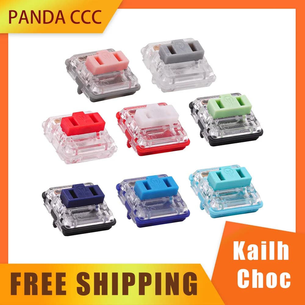Kailh 1350 Choc Switch per tastiera meccanica a basso profilo Interruttore lineare Interruttore tattile al cioccolato Clicky Feel Accessori di gioco