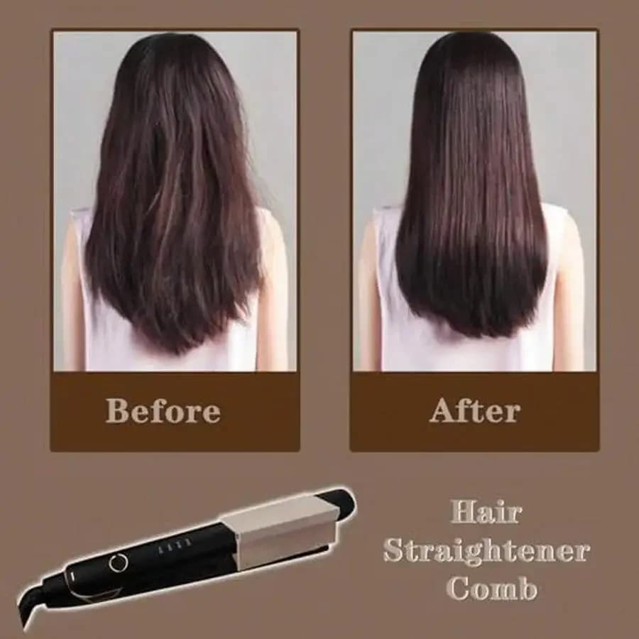 Piastra per capelli rimovibile con pettine integrato per capelli neri, uso professionale e domestico
