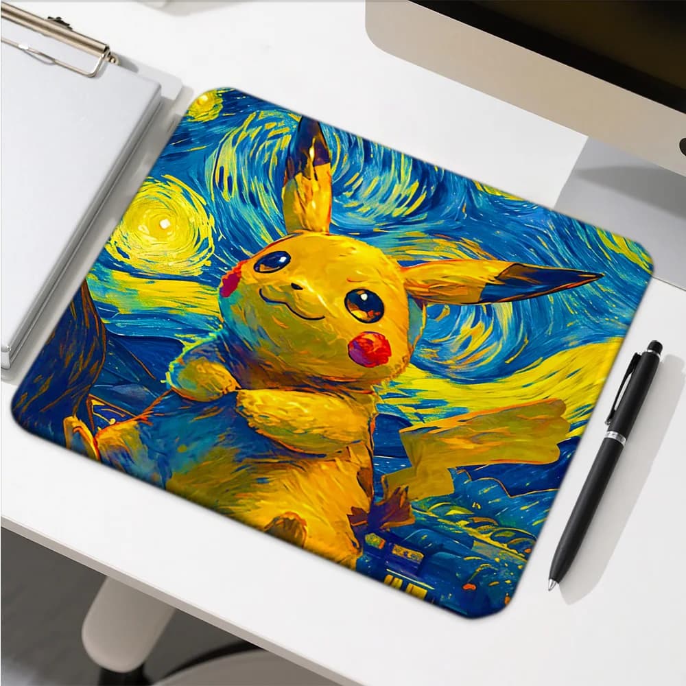 Tappetino per tastiera P-Pikachuus, tappetino per computer, accessori da scrivania, tappetino per mouse per PC gamer, tappetini da gioco aziendali, tappetino per mouse anime, decorazione da tavolo