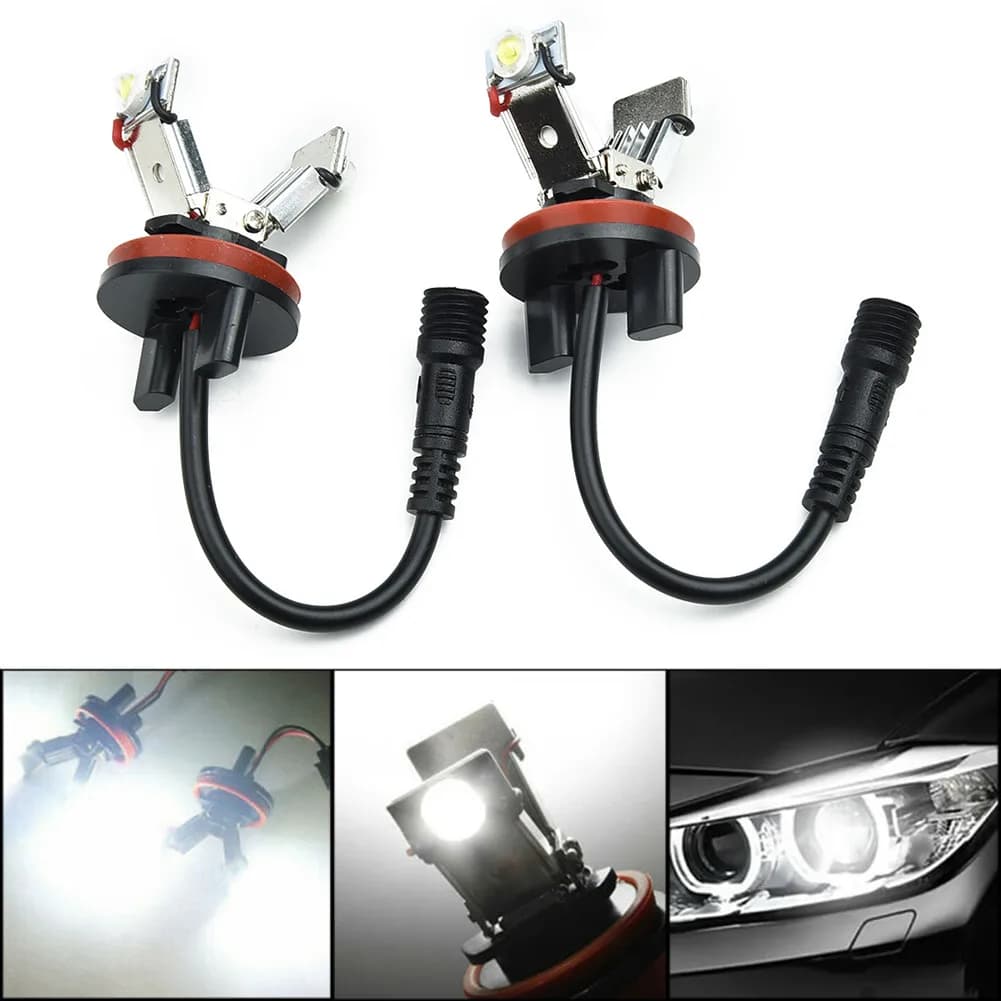 Newest 2Pc H8 LED Angel Eyes Marker Light Bulbs LED Ring Marker Bulb Car Headlights For BMW E60 E61 E71 E70 LCI E90 E91 X5 X6 E9