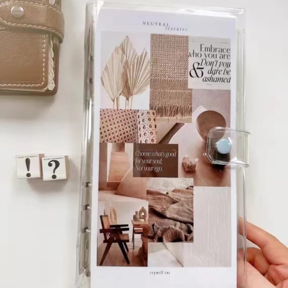 A5 slim transparent PVC sheet furniture cover for Notebook planner Agenda organizer portable diary 6 rings 20 ring collector 2022 new
