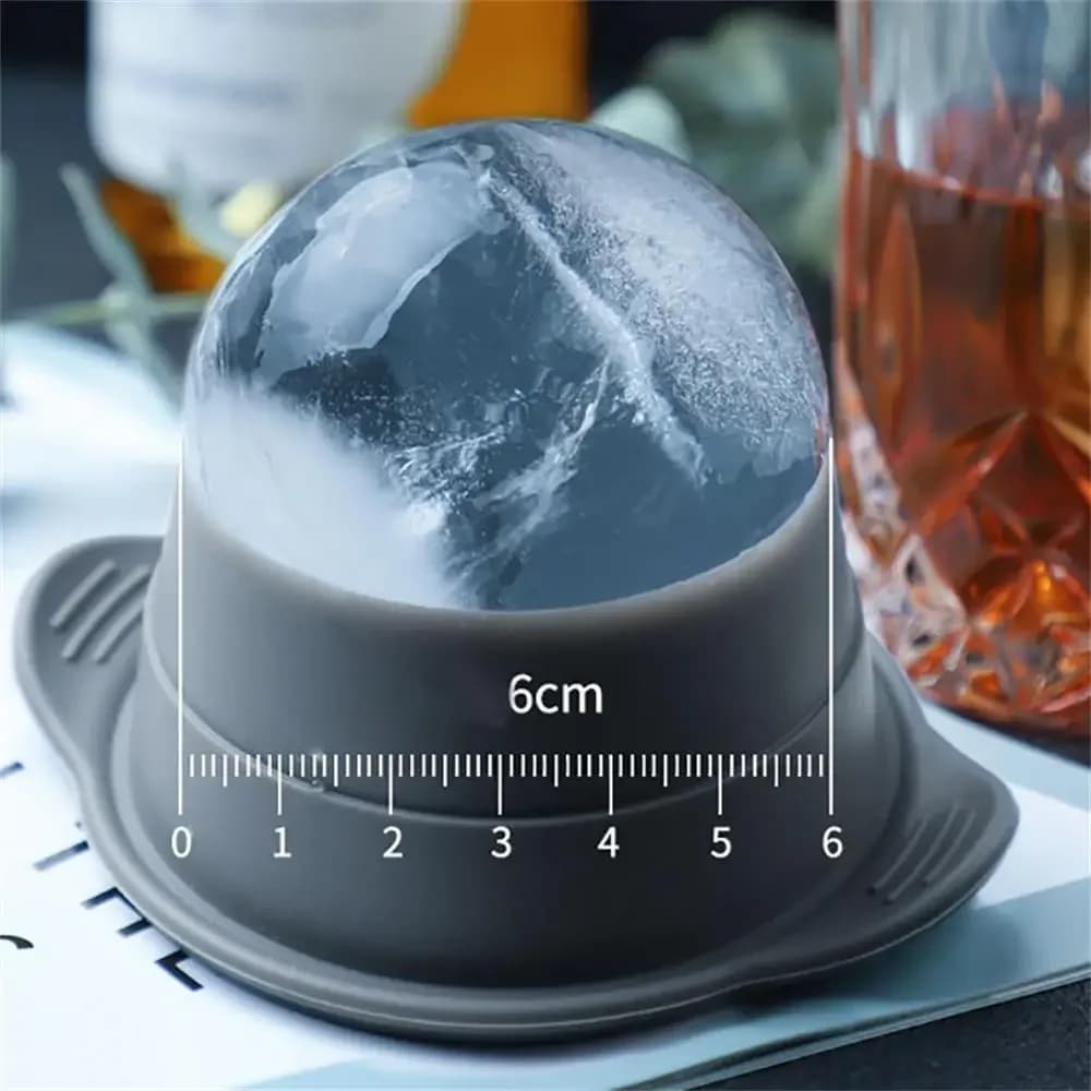 1PC Whisky Rotonda Cube Maker Silicone Sferico Stampo per cubetti di ghiaccio Macchina per il ghiaccio Congelatore rapido Stampo per ghiaccio Vassoio Gadget da cucina