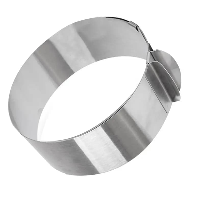 AEB0-Moldro per torta rotondo Anello per torta 16-30 cm Anello per mousse telescopico Anello per torta da forno rialzato elasticizzato regolabile 15 cm di altezza