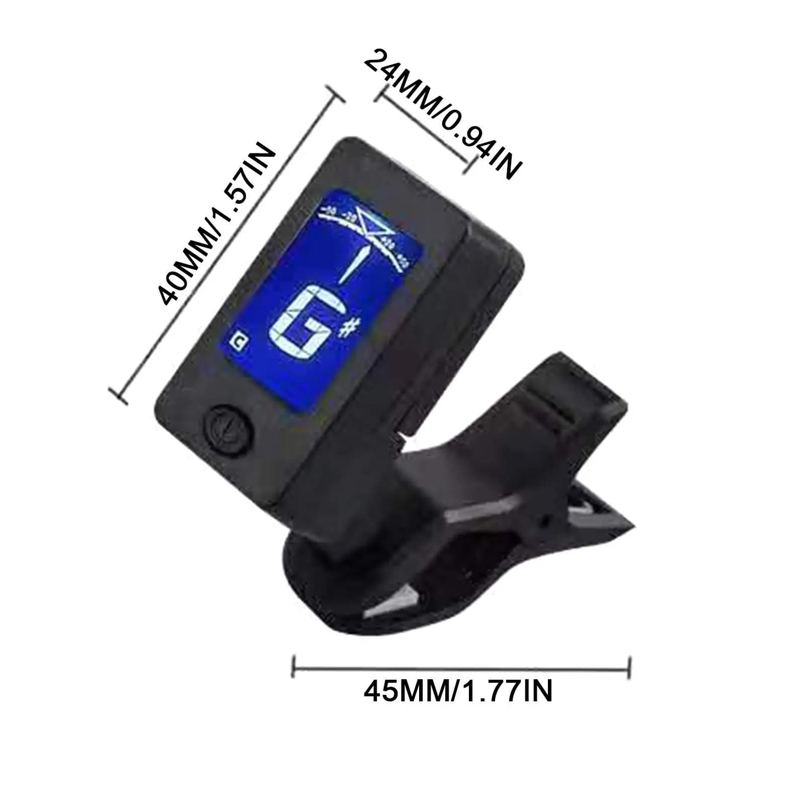 Accordatore per chitarra Schermo LCD Accordatore digitale elettrico Clip-On professionale Acustico a 360 gradi per accessori per chitarra acustica Ukulele