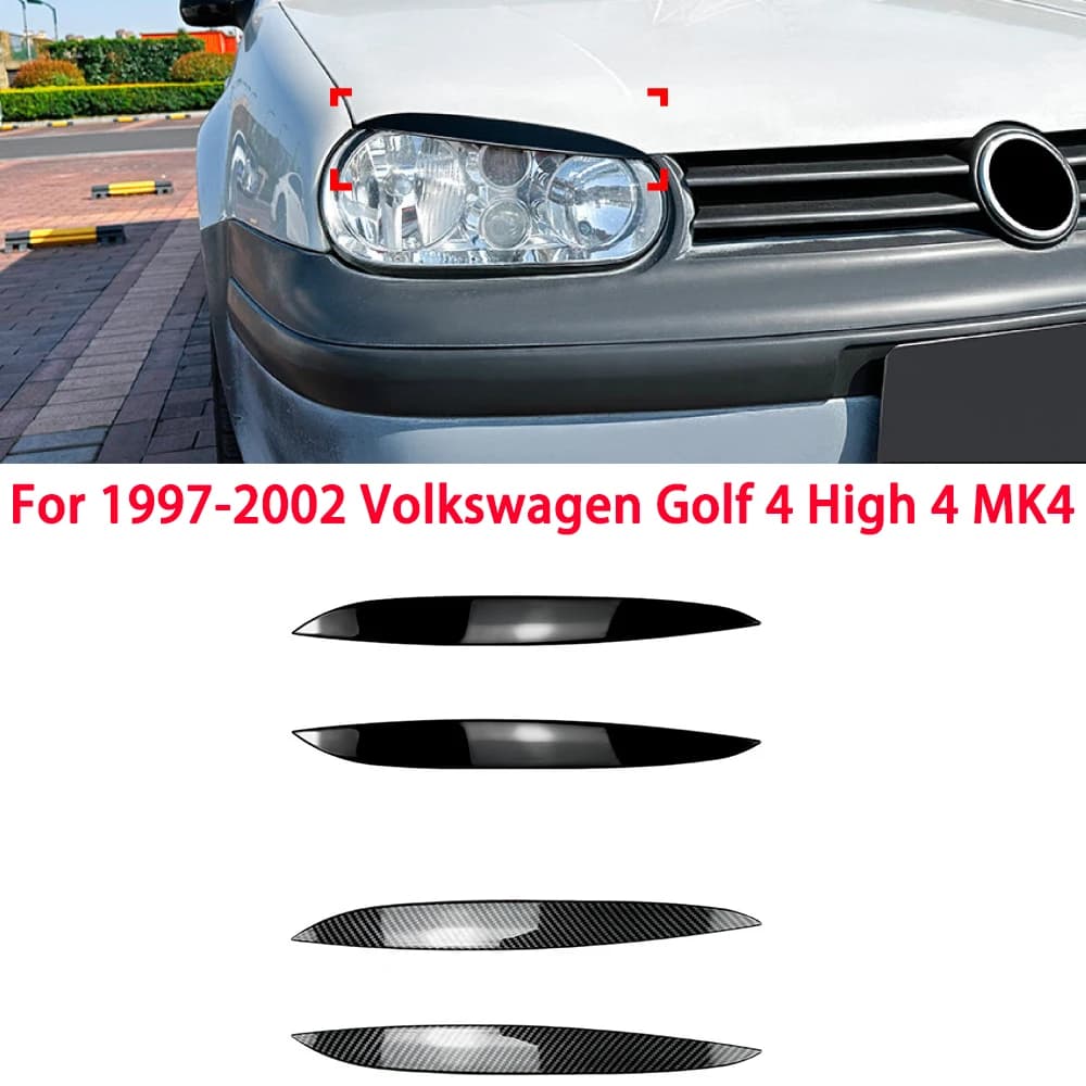 For 1997-2002 Volkswagen Golf 4 High 4 MK4 Front Lighthouse Eyebrow Car Stickers Cross-border editing parts