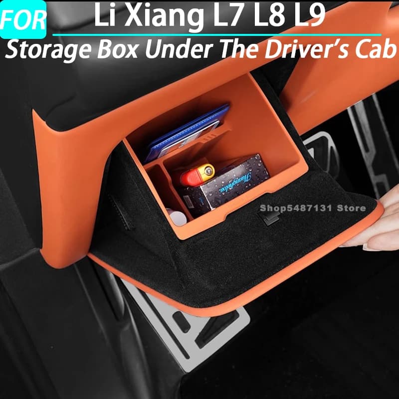 Scatola portaoggetti per auto sotto la cabina del conducente Scatola portaoggetti interna per Li Xiang L7 L8 L9 Accessori interni 2024 2025 per LHD