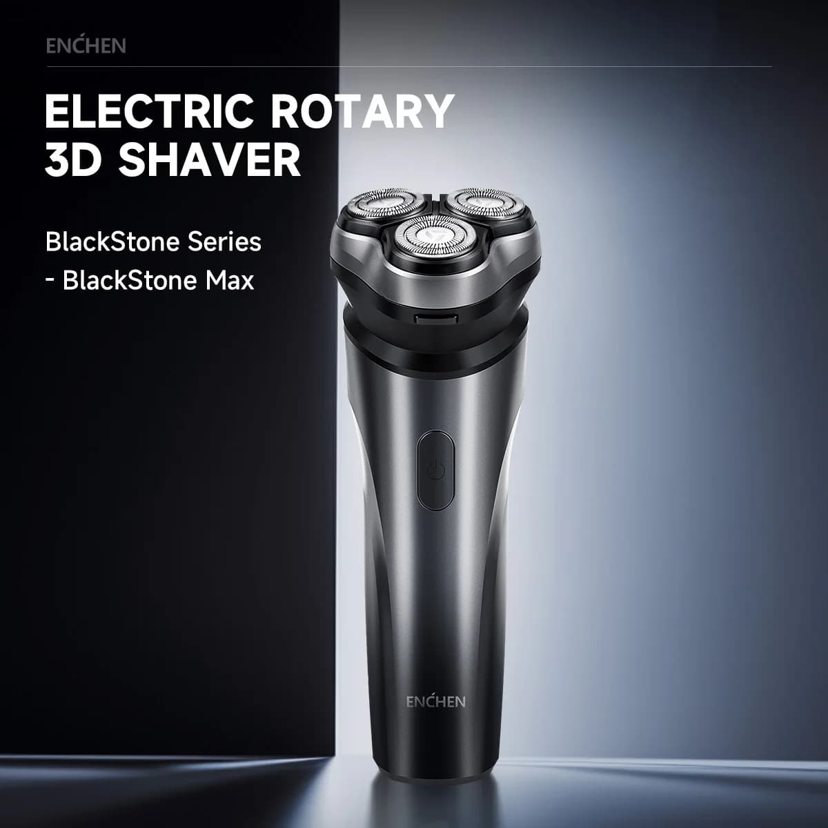 ENCHEN Electric Razor Rechargeable Adjustbarba Professional 3D Floating Blade Travel Shaver BlackStone Max
