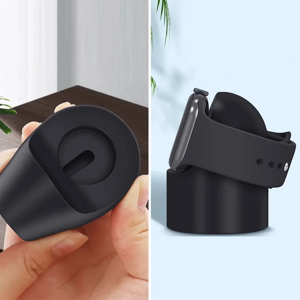 Supporto di Ricarica per Apple Watch Serie Ultra3/10/11/9/8/SE2/7/6/SE 49/46/45/44/41/40mm, Stazione di Ricarica in Silicone per iWatch
