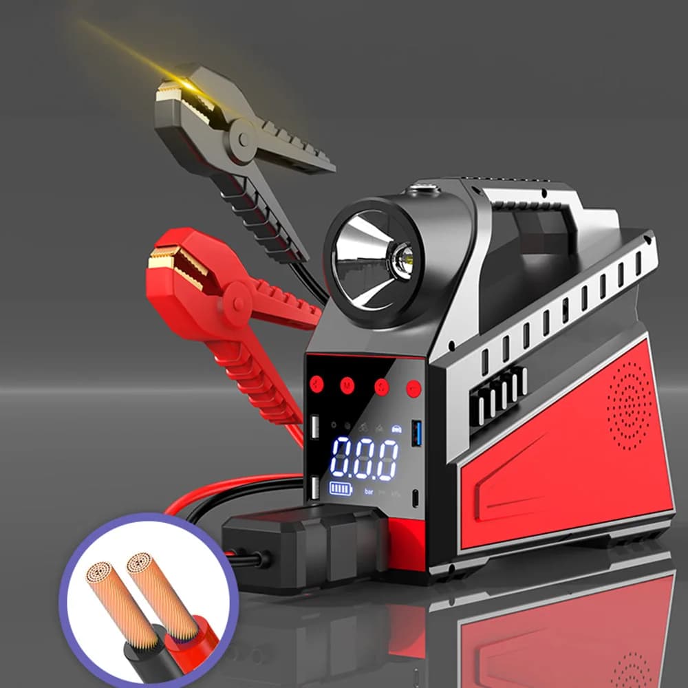 Avviatore di emergenza per camion di avviamento per auto portatile ad alta potenza da 32000 mAh 4000 A con alimentatore di avviamento di emergenza per tutte le auto da 12 V