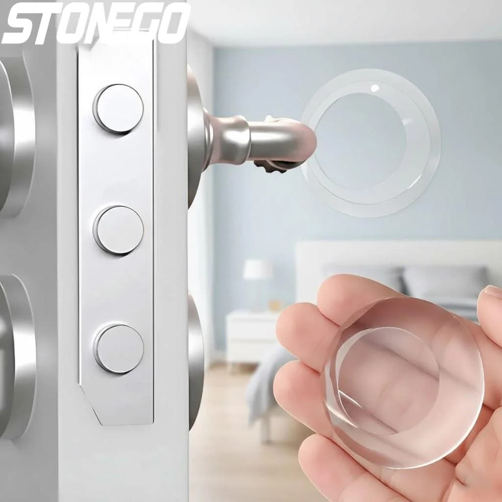 Cuscinetto Silenzioso in Silicone per Maniglia Porta, Protezione Murale Antiurto, Decorazione Casa, 1 Pezzo